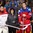 TORONTO, CANADA - DECEMBER 26: Denmark's Georg Sorensen #39 and Russia's Vladimir Bryukvin #26 were named Players of the Game for their respective teams during preliminary round action at the 2015 IIHF World Junior Championship. (Photo by Andre Ringuette/HHOF-IIHF Images)

